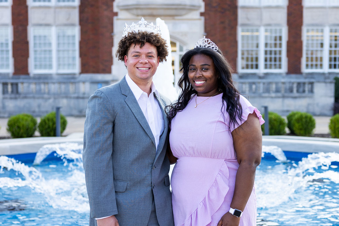 Mikah Morris and Ashanthe Gathers, JSU's 2023 Homecoming King and Queen
