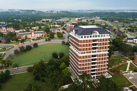 Aerial view of JSU campus