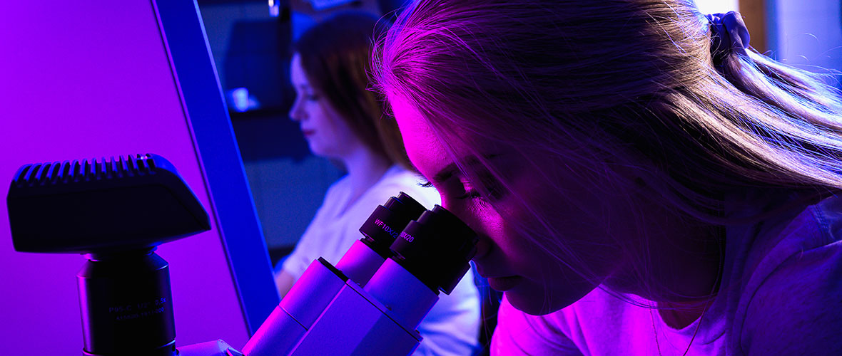 Student in Biology Lab