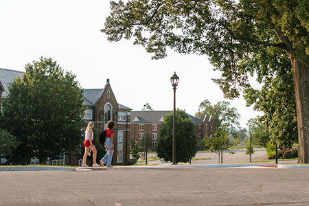 Students walking