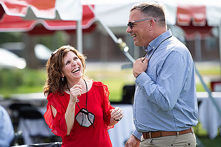 Dr. Shelton and Dr. Casey at faculty event