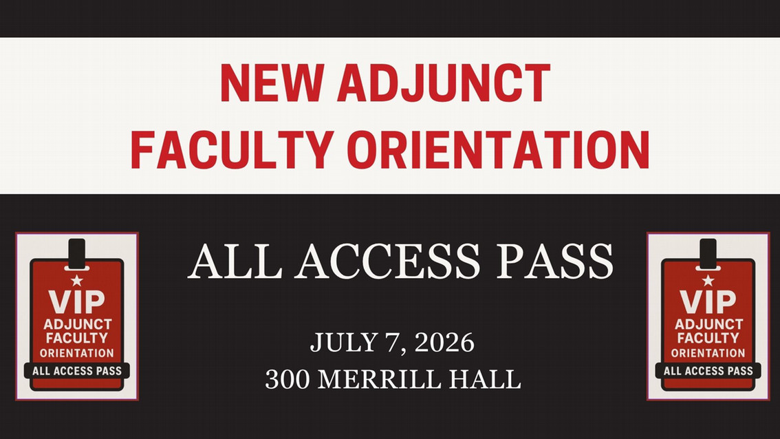 New Adjunct Faculty Orientation