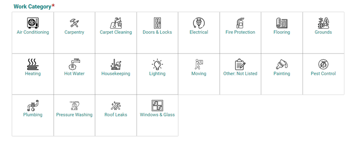 work order categories